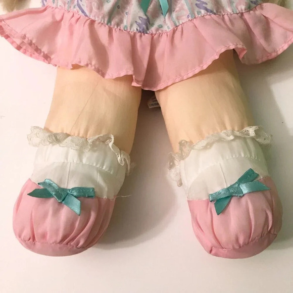 Vintage 1992 Puffalump Kid Girl Blonde Hair Pink Outfit 15 Inch Doll TLC - Picture 5 of 16